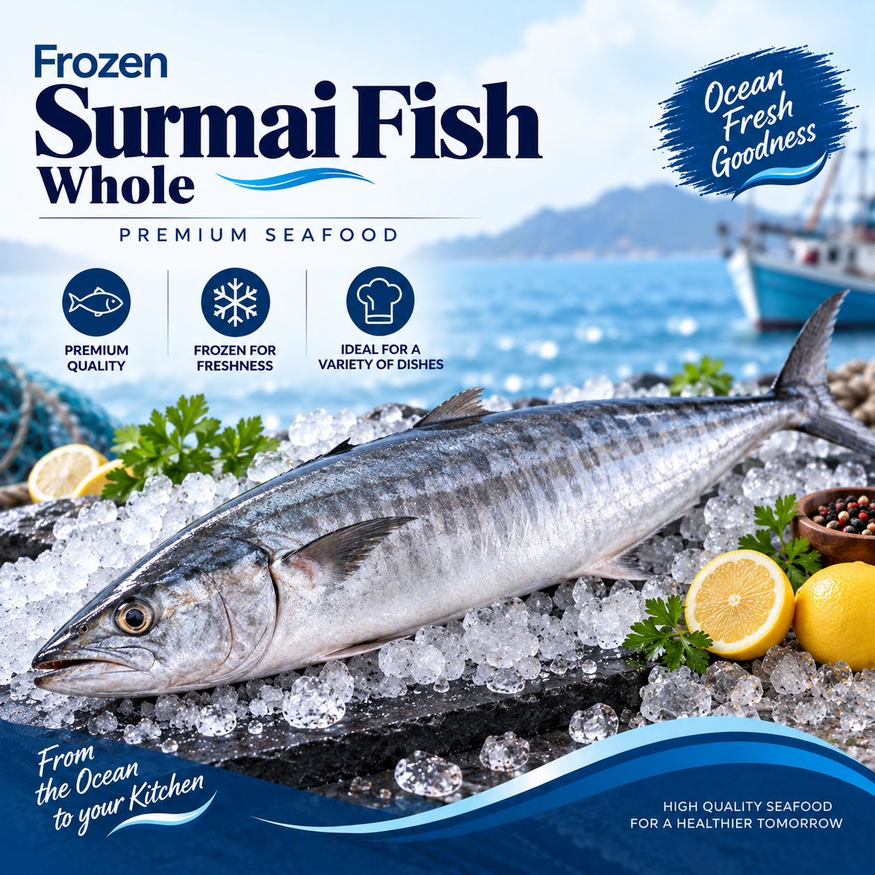Frozen Surmai Fish Whole