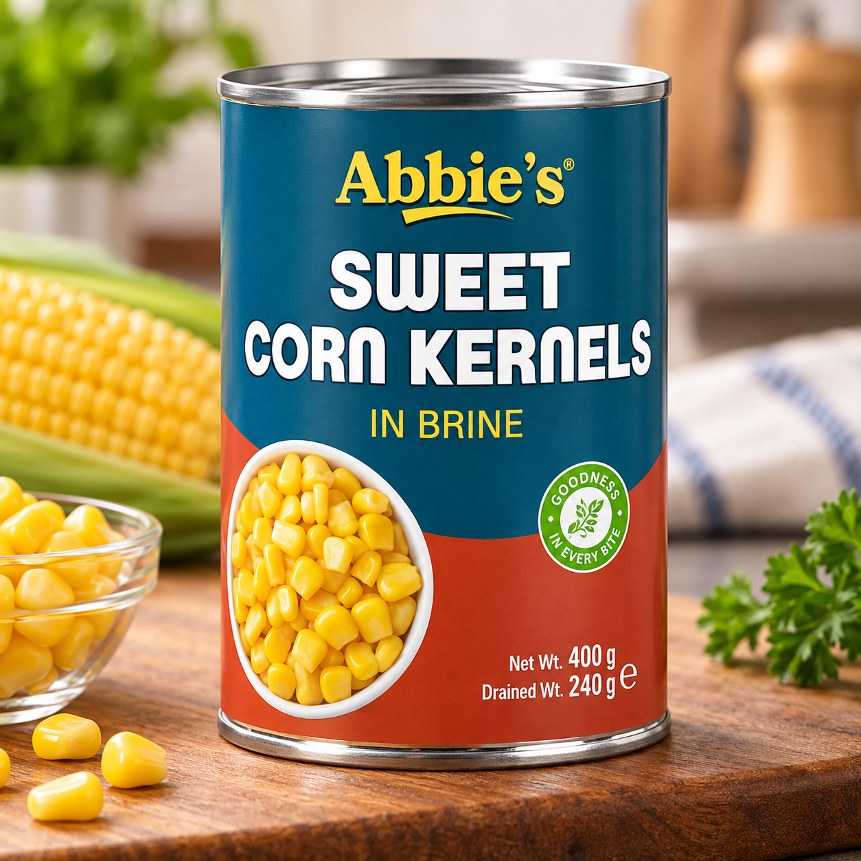 Abbie's Sweet Corn Kernels in Brine 400g