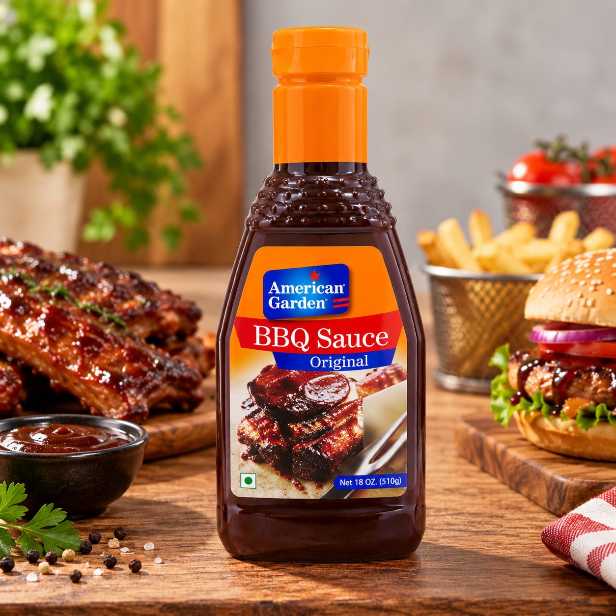 American Garden BBQ Sauce Original - 510 GM